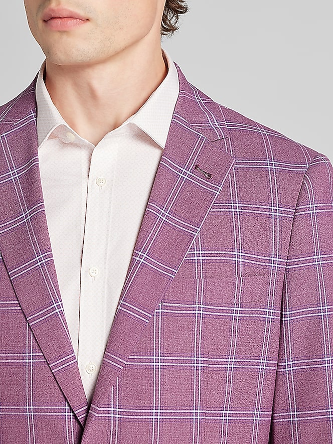 Paisley &Amp; Gray Modern Fit Plaid Suit