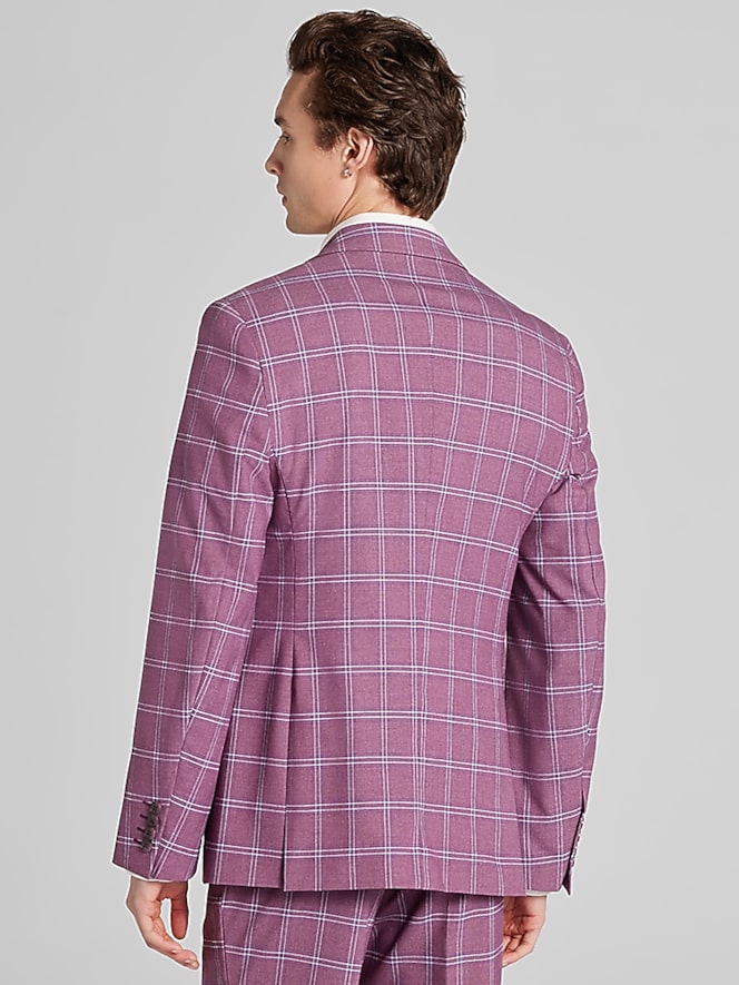 Paisley &Amp; Gray Modern Fit Plaid Suit