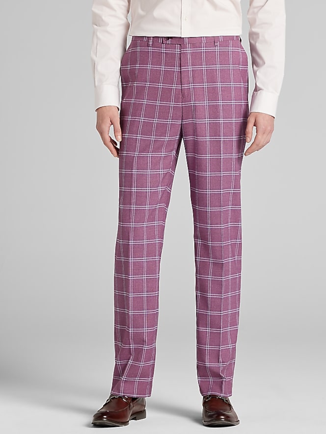 Paisley &Amp; Gray Modern Fit Plaid Suit