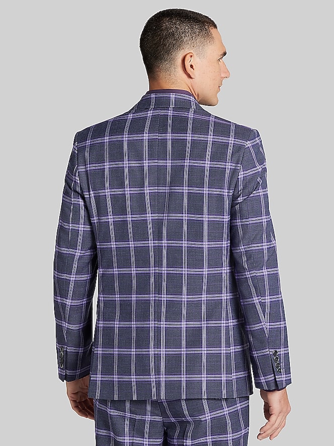 Paisley &Amp; Gray Modern Fit Plaid Suit