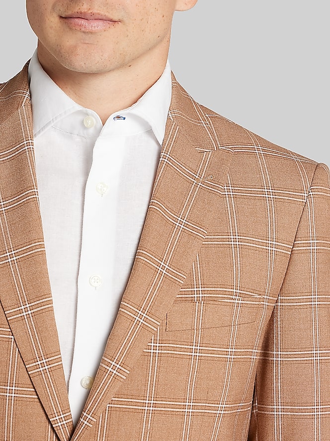 Paisley &Amp; Gray Modern Fit Plaid Suit