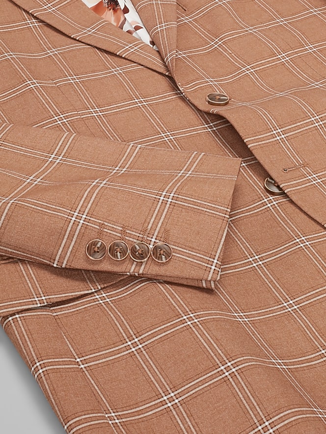 Paisley &Amp; Gray Modern Fit Plaid Suit