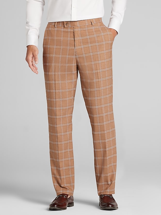 Paisley &Amp; Gray Modern Fit Plaid Suit