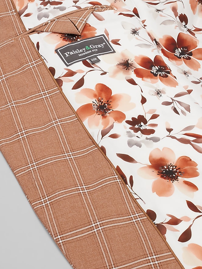 Paisley &Amp; Gray Modern Fit Plaid Suit