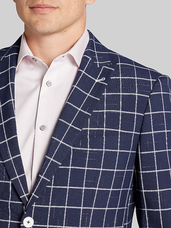 Paisley &Amp; Gray Modern Fit Windowpane Suit