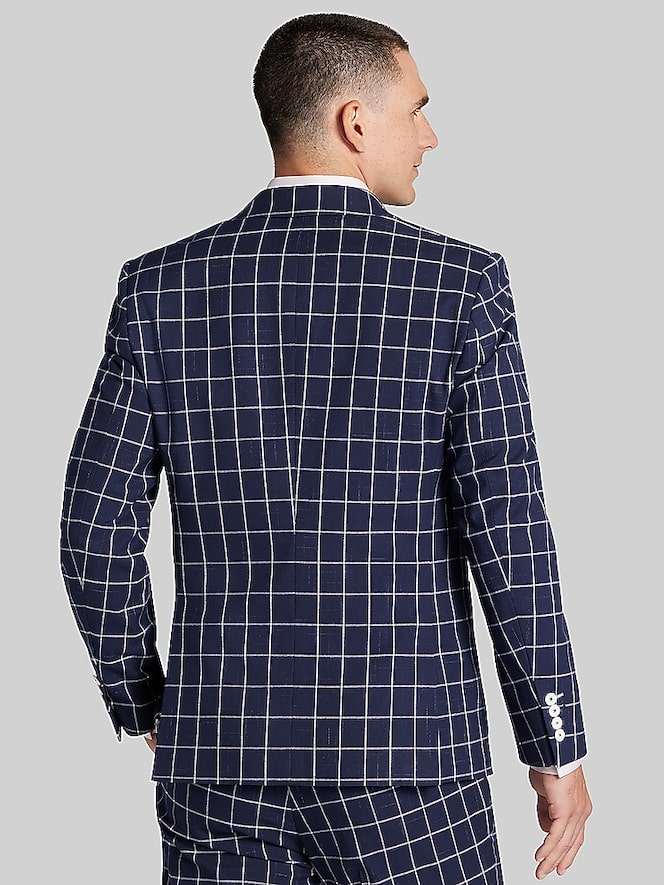 Paisley &Amp; Gray Modern Fit Windowpane Suit