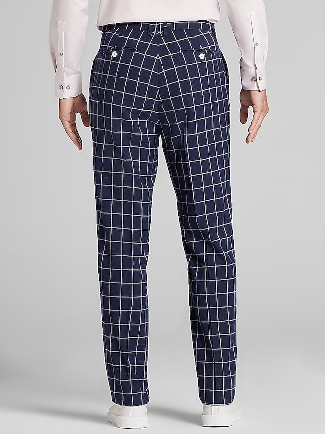 Paisley &Amp; Gray Modern Fit Windowpane Suit