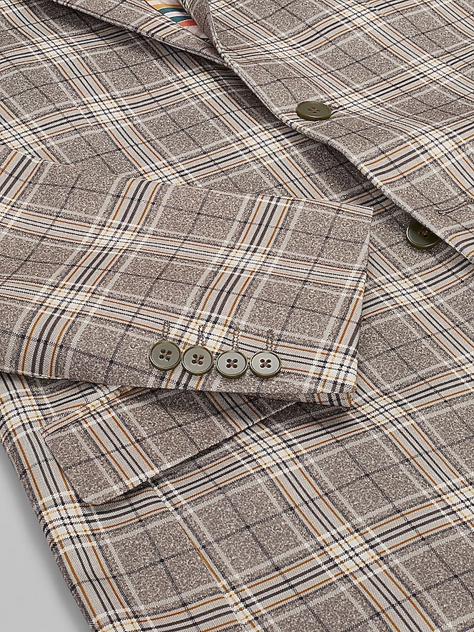 Paisley &Amp; Gray Modern Fit Plaid Suit