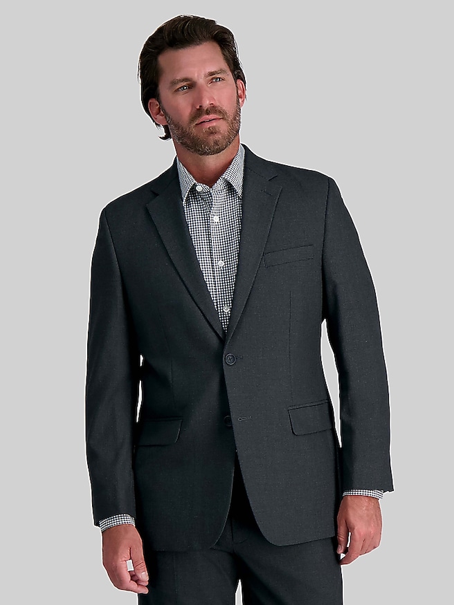 Haggar Men's Classic Fit Suit , Charcoal Gray