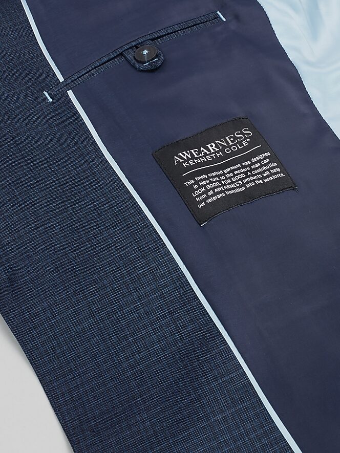 Awearness Kenneth Cole CHILLFLEX Modern Fit Mini Check Suit Jacket