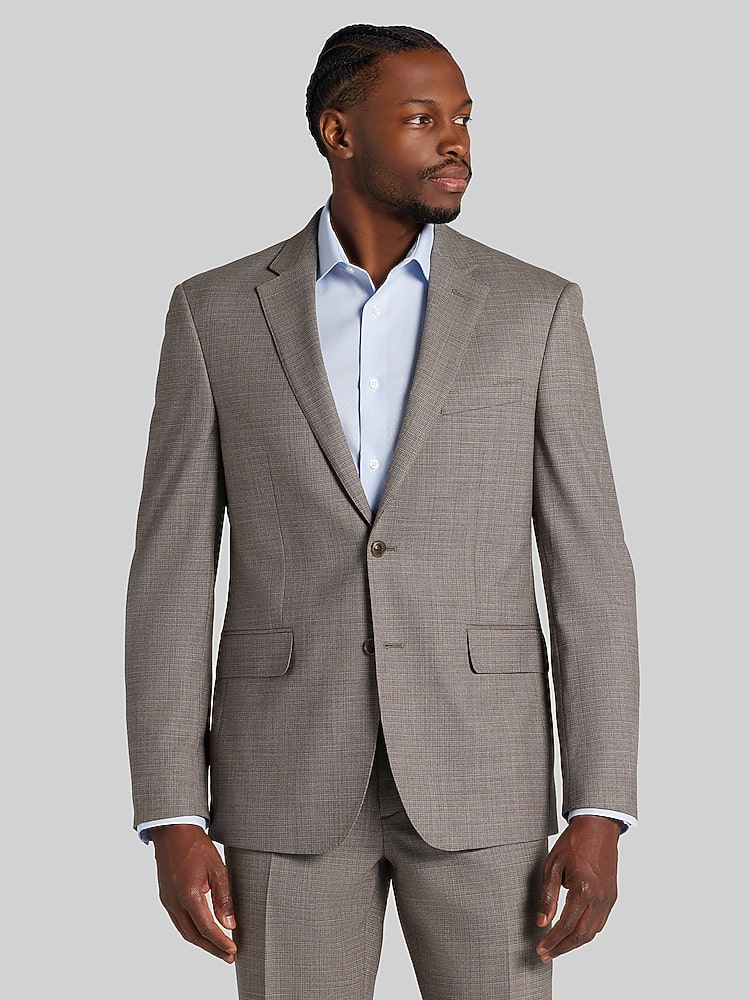 Joseph Abboud Classic Fit Premium Wool Blend Suit, Taupe Tic