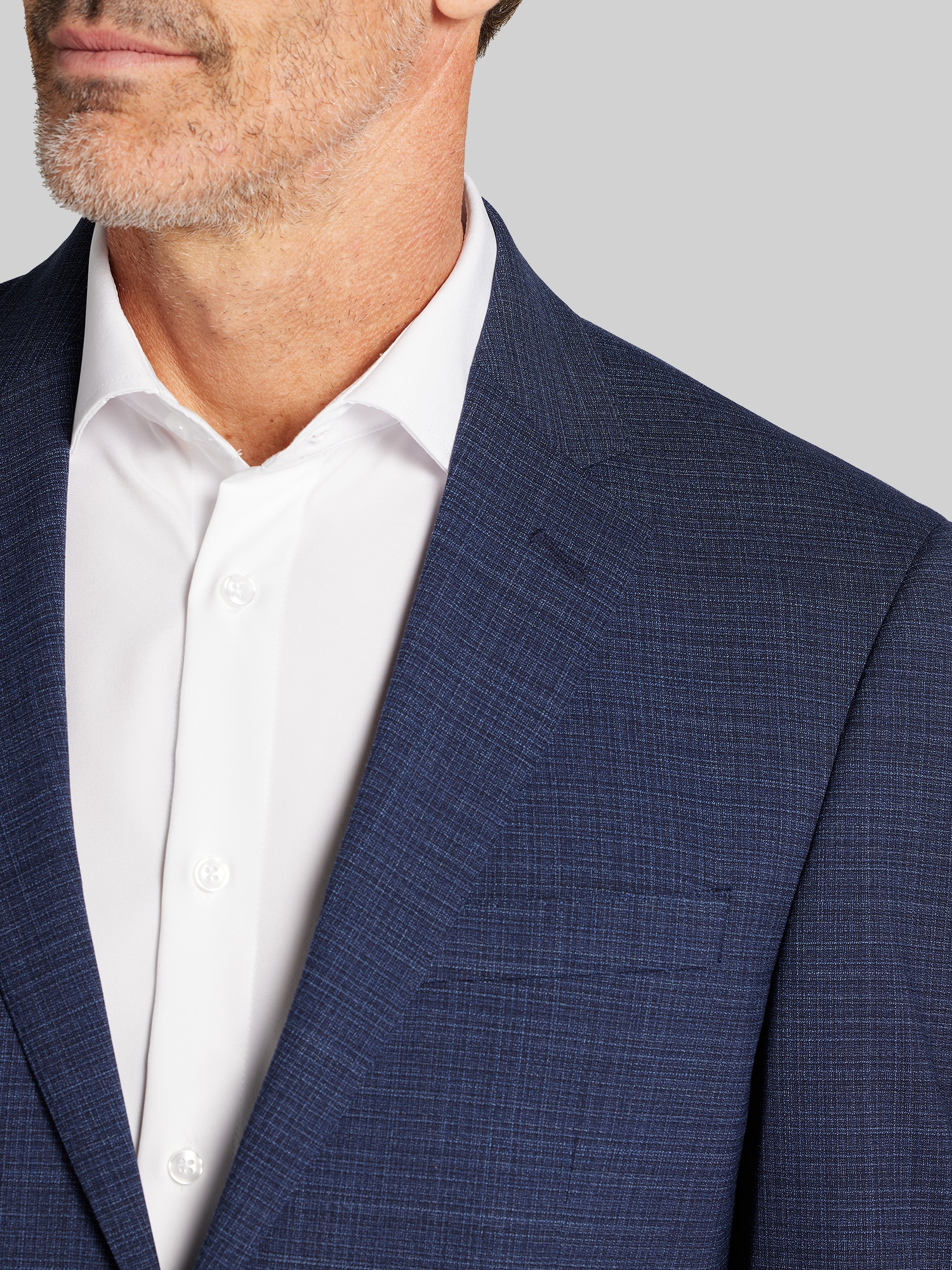 Joseph Abboud Classic Fit Check Suit, Navy Mini Check - Blue | 2