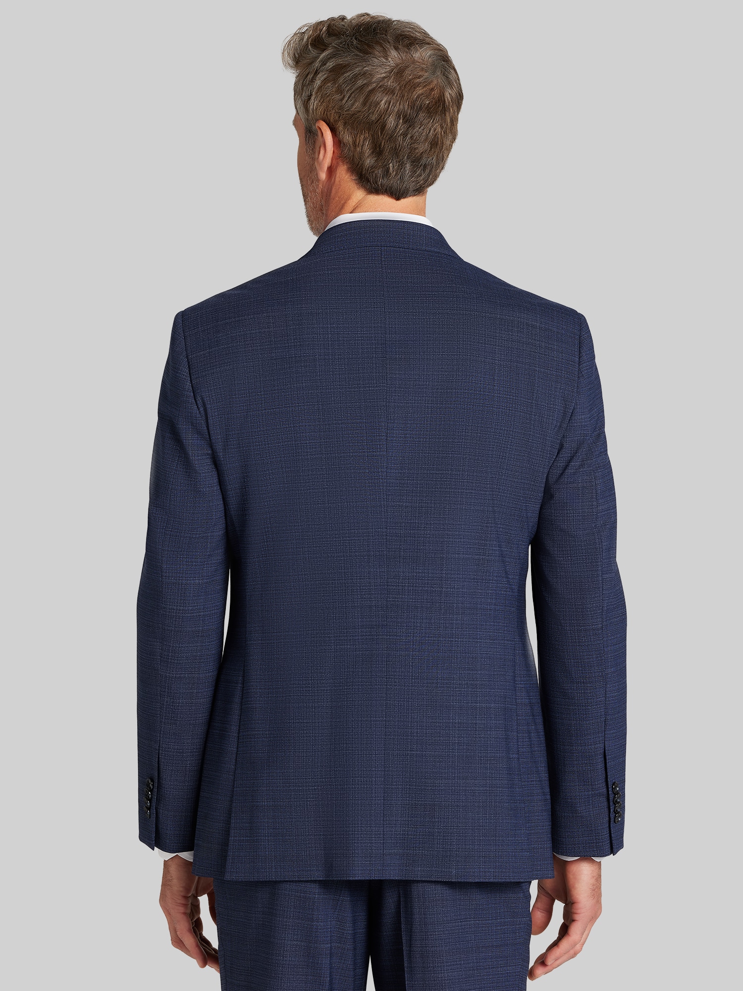 Joseph Abboud Classic Fit Check Suit, Navy Mini Check - Blue | 2
