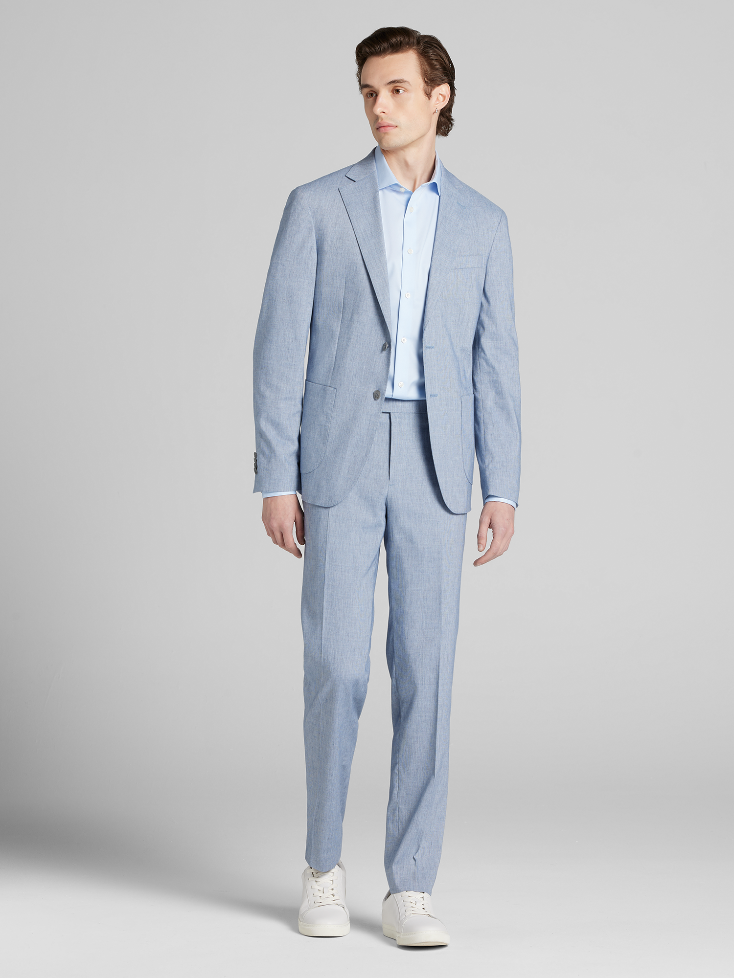 Joe Joseph Abboud Slim Fit Stripe Men's Suit In Black