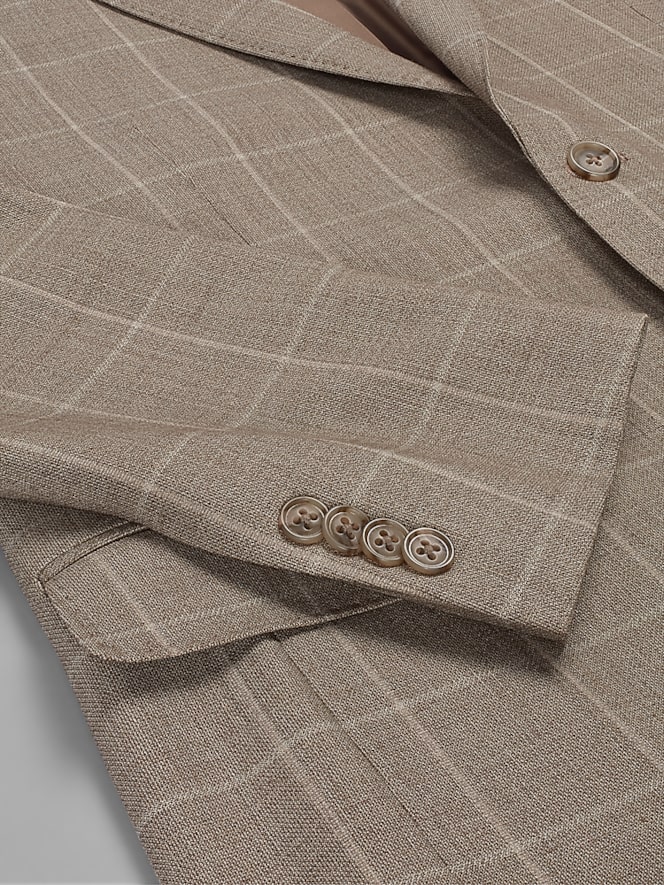 JOE Joseph Abboud Slim Fit Premium Wool Windowpane Suit