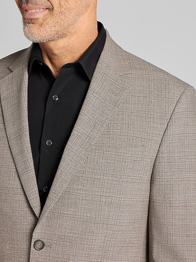 Pronto Uomo Platinum Modern Fit Check Windowpane Suit