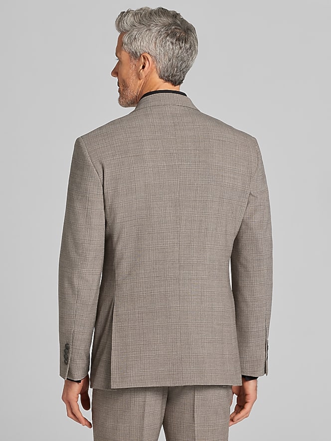 Pronto Uomo Platinum Modern Fit Check Windowpane Suit