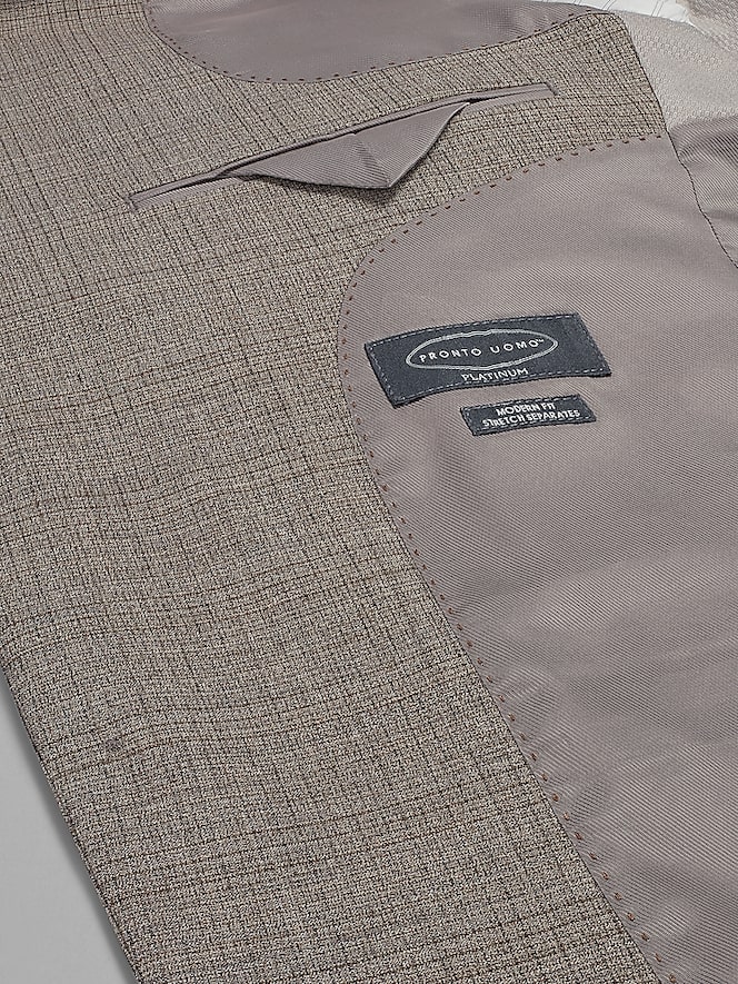 Pronto Uomo Platinum Modern Fit Check Windowpane Suit