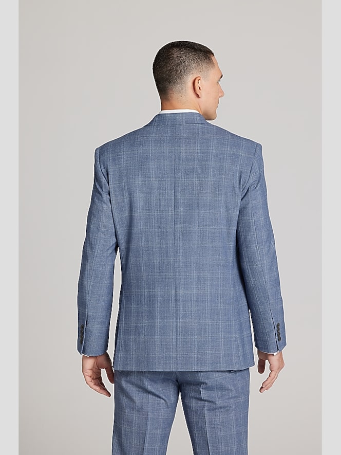 Pronto Uomo Platinum Modern Fit Plaid Suit