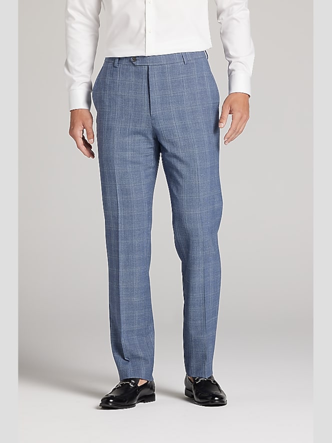 Pronto Uomo Platinum Modern Fit Plaid Suit