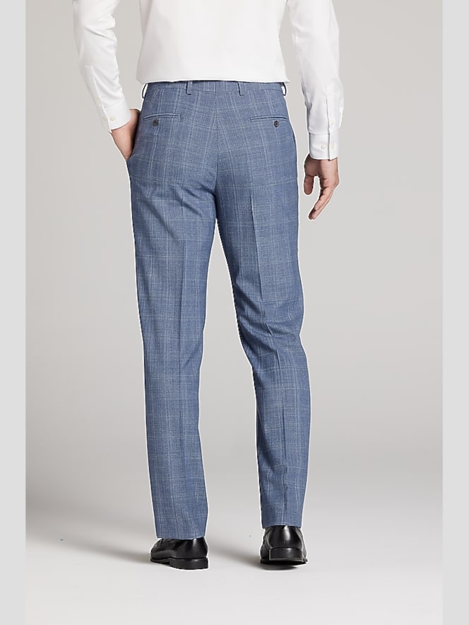 Pronto Uomo Platinum Modern Fit Plaid Suit