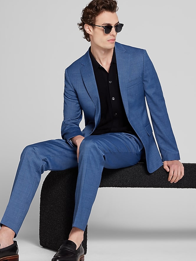 Awearness Kenneth Cole Slim Fit Check Suit