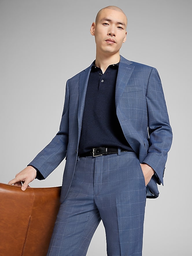 Awearness Kenneth Cole CHILLFLEX Modern Fit Windowpane Suit