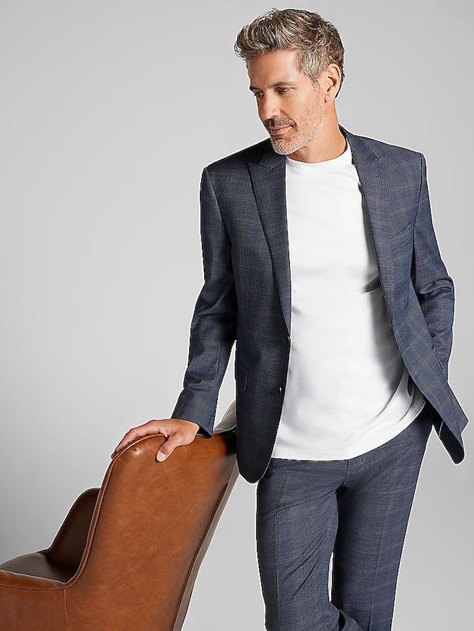 Awearness Kenneth Cole Modern Fit Plaid Suit