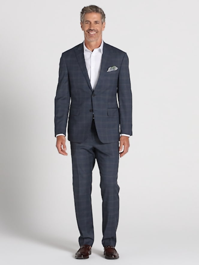 Awearness Kenneth Cole Modern Fit Plaid Suit