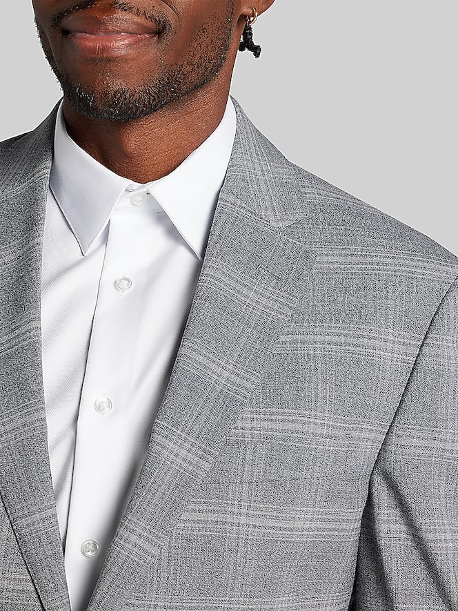 Awearness Kenneth Cole Modern Fit Plaid Suit