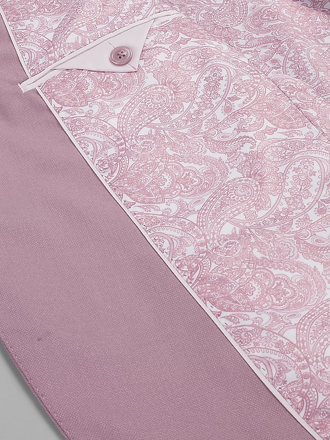 Egara Skinny Fit Peak Lapel Suit, Dusty Rose - Image 6 of 9