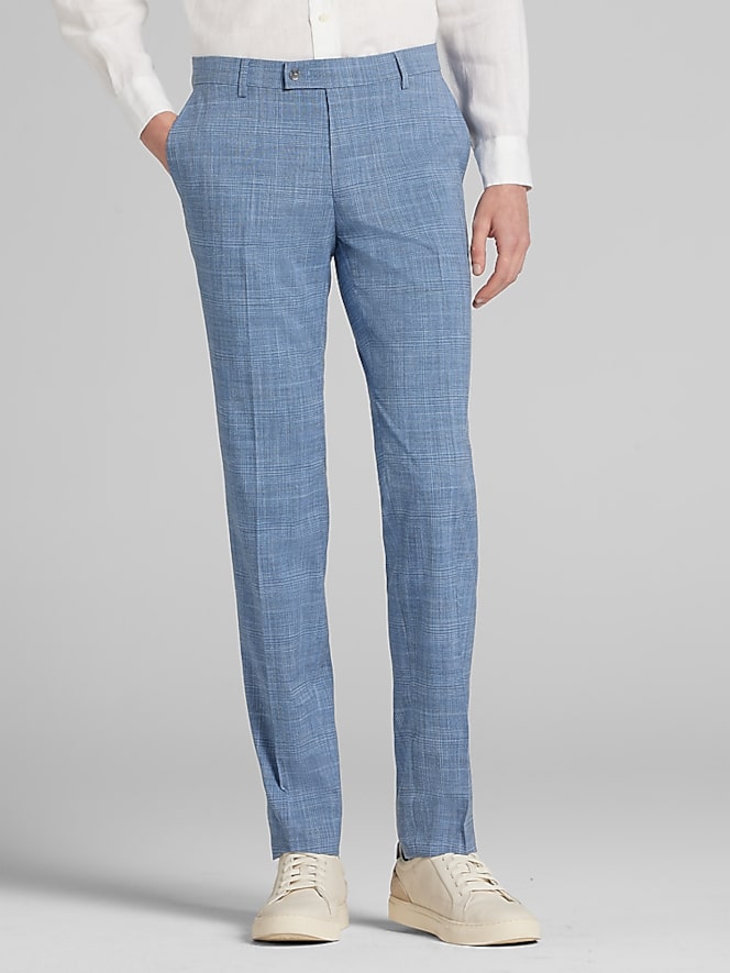 Egara Skinny Fit Windowpane Suit