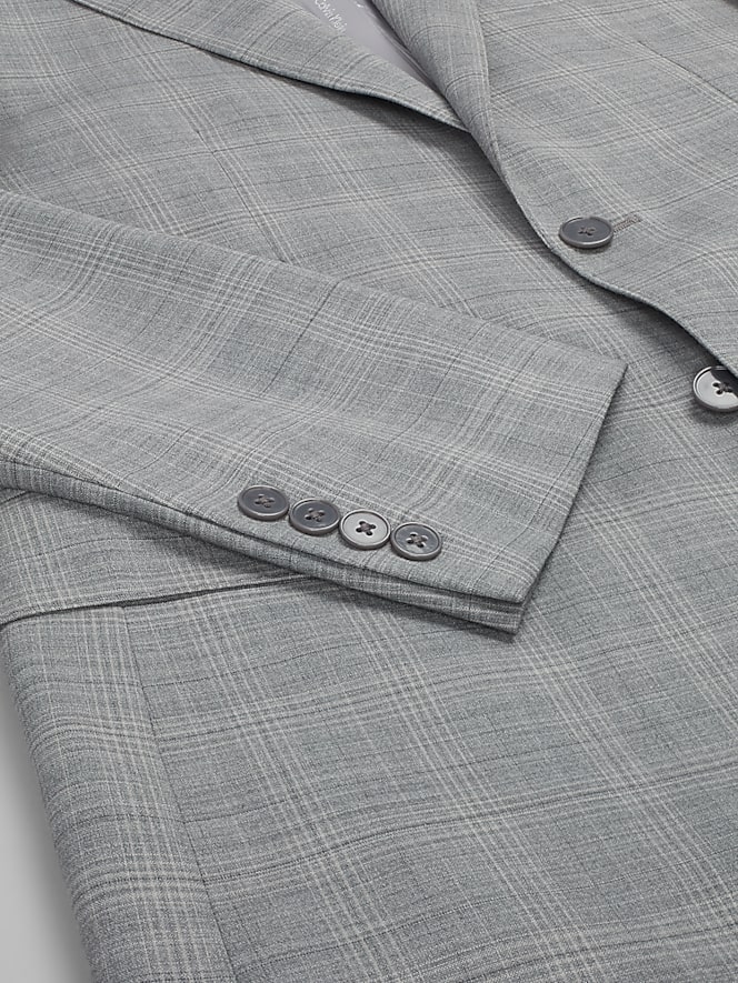 Calvin Klein Slim Fit Plaid Suit