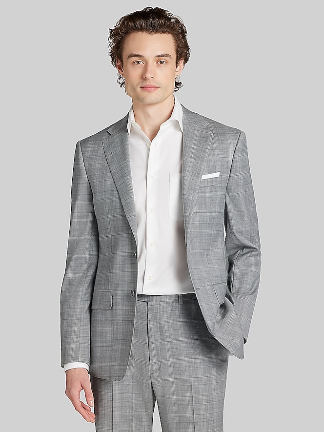 Calvin Klein Slim Fit Plaid Suit