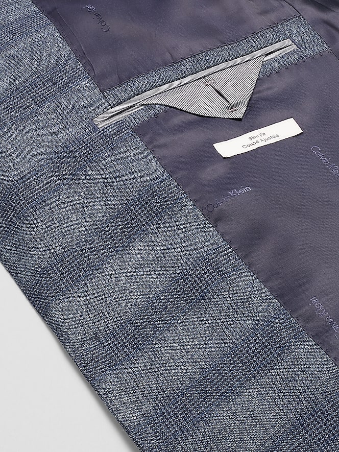 Calvin Klein Slim Fit Plaid Suit Jacket