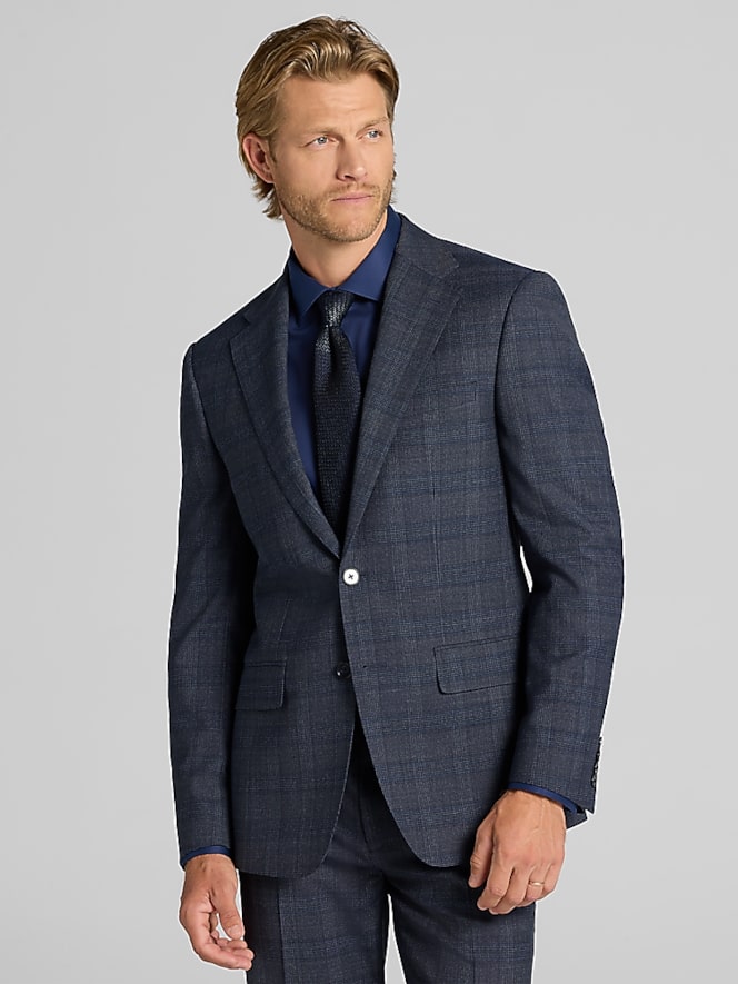 Calvin Klein Slim Fit Plaid Suit Jacket