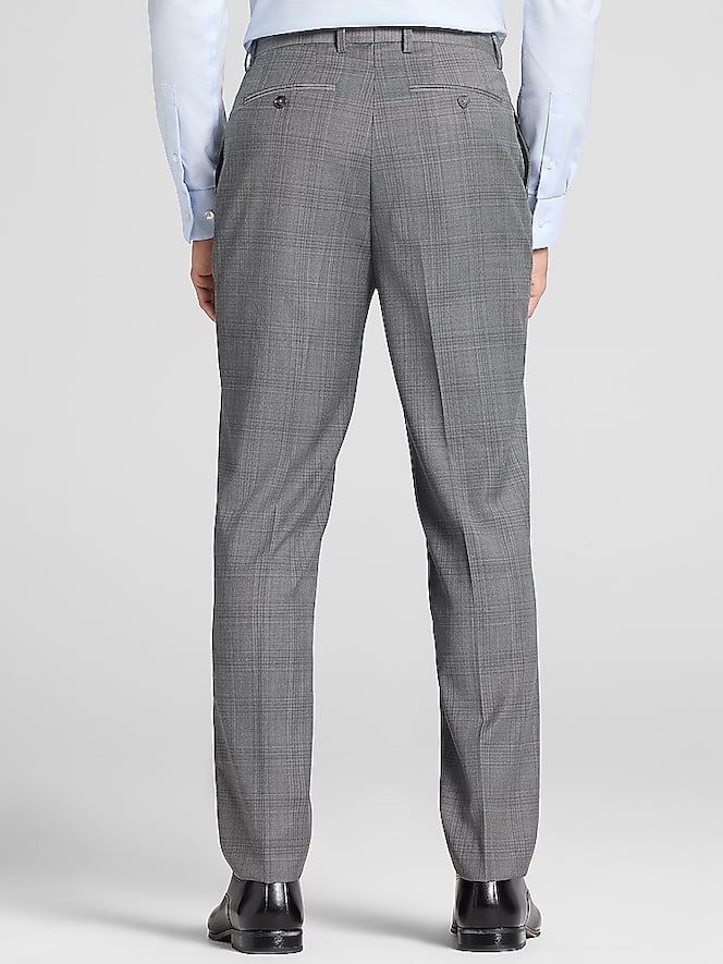 Calvin Klein Slim Fit Plaid Suit Pants, Gray Plaid - Image 2 of 2