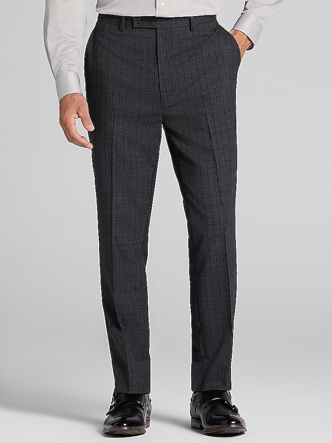 Calvin Klein Slim Fit Stripe Suit Pants Dk Grey Stripe