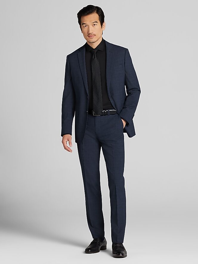 Wilke-Rodriguez Slim Fit Windowpane Plaid Suit