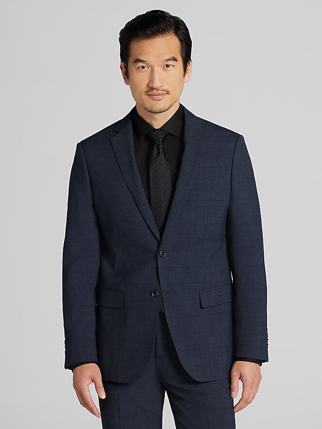 Wilke-Rodriguez Slim Fit Windowpane Plaid Suit