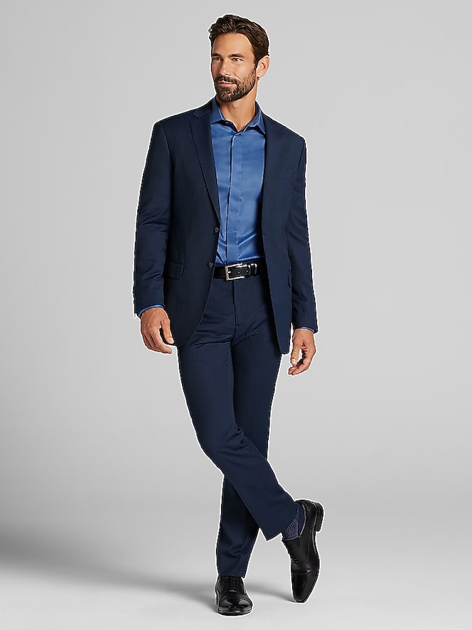 Wilke-Rodriguez Slim Fit Tic Pattern Suit
