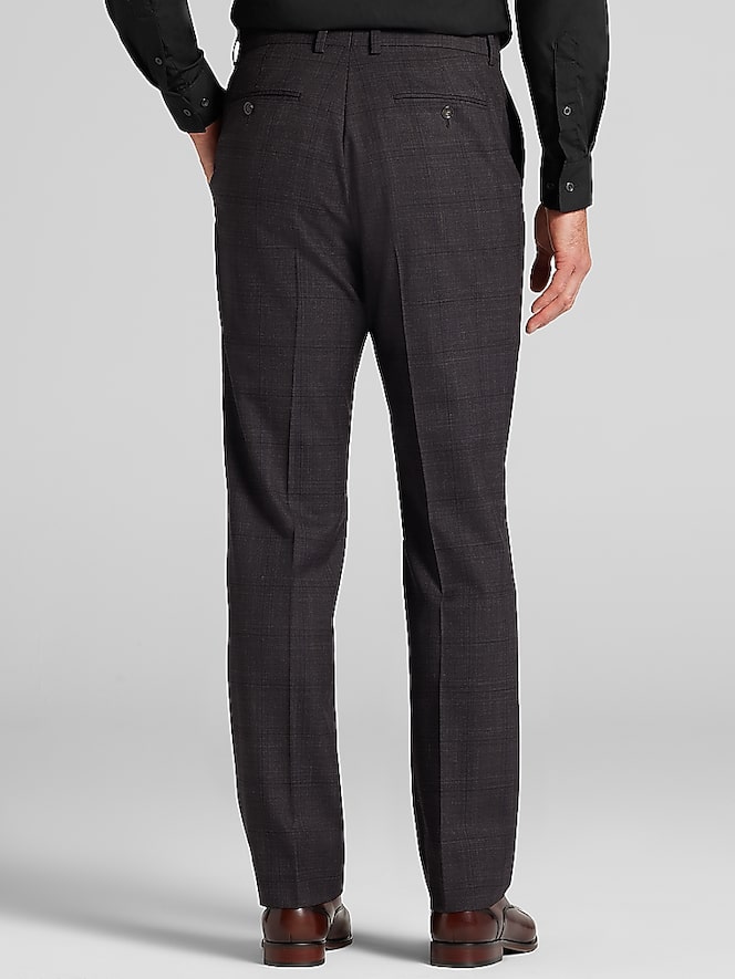 Pronto Uomo Platinum Modern Fit Plaid Suit Pants