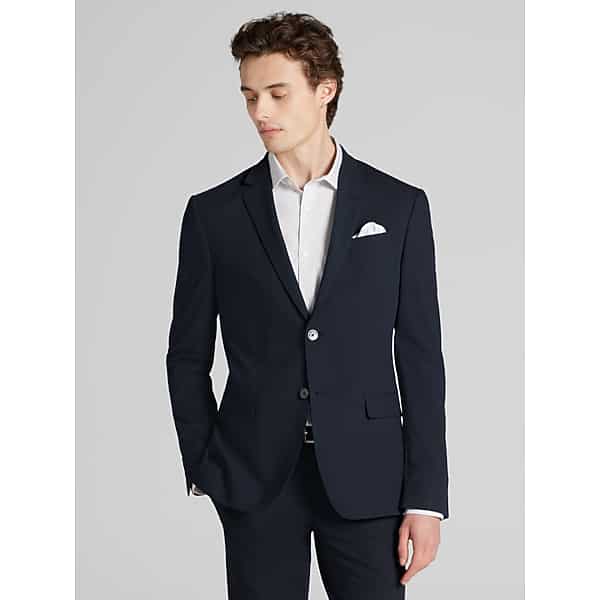 Egara Skinny Fit Men's Suit Jacket Midnight - Size: 34 Short