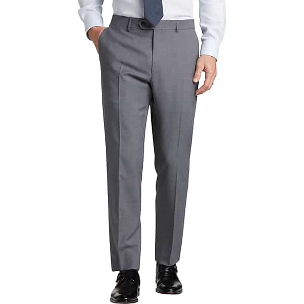 Tommy Hilfiger Modern Fit Men's Suit Pants Med Gray Solid - Size: 40W x 29L