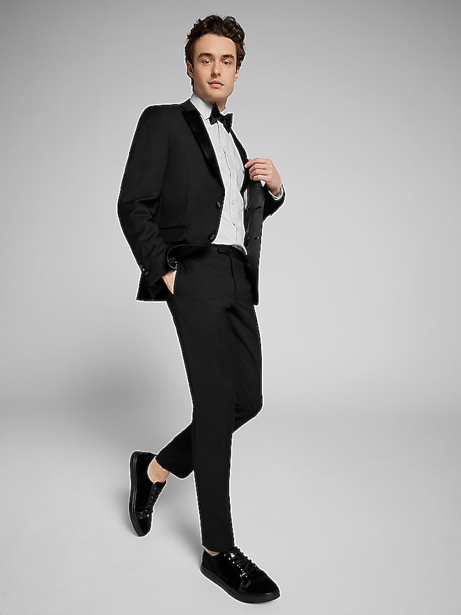 Calvin Klein Slim Fit Wool Notch Lapel Tuxedo Jacket