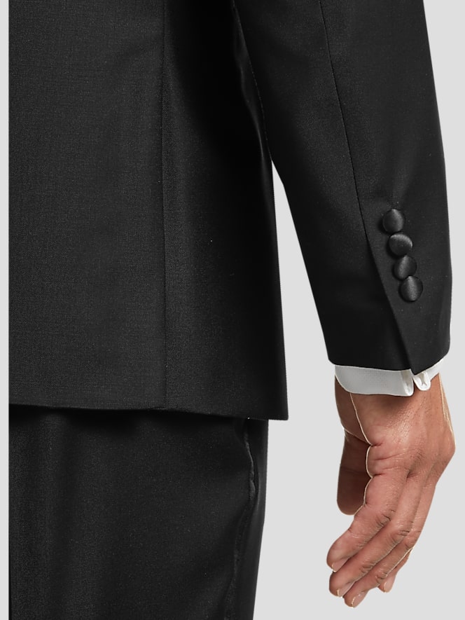 Calvin Klein Slim Fit Satin Edged Notch Lape Wool Tuxedo Jacket