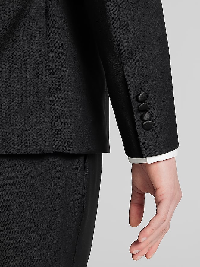 Calvin Klein Slim Fit Satin Edged Notch Lape Wool Tuxedo Jacket