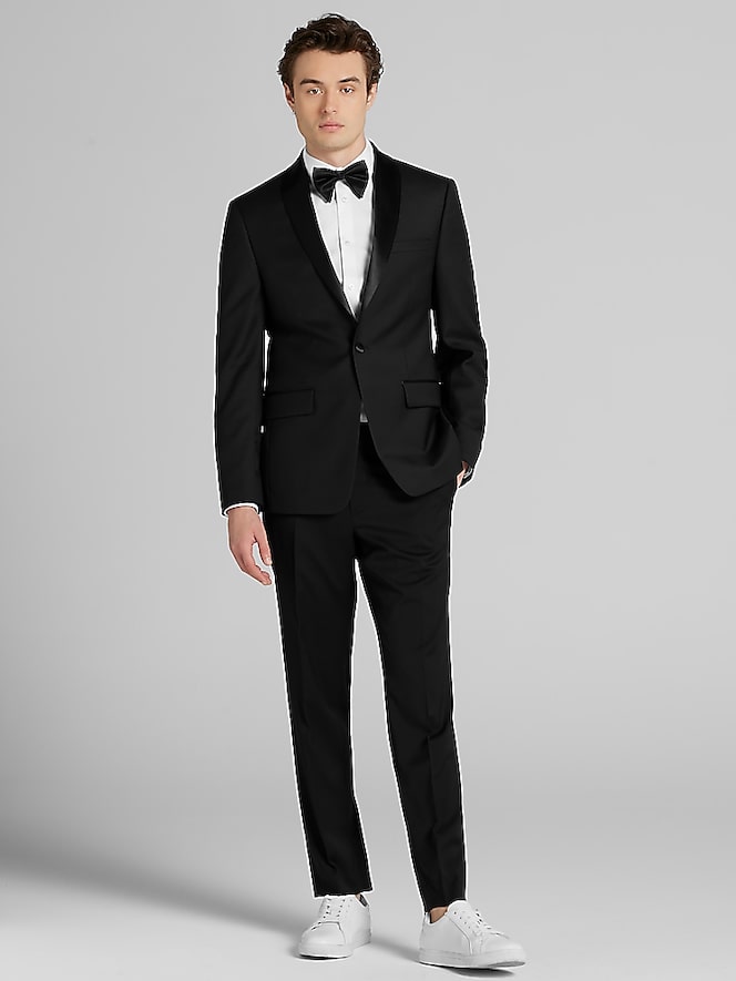Calvin Klein Slim Fit Wool Shawl Lapel Tuxedo Jacket
