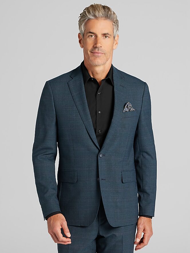 Awearness Kenneth Cole CHILLFLEX Slim Fit Plaid Suit Jacket