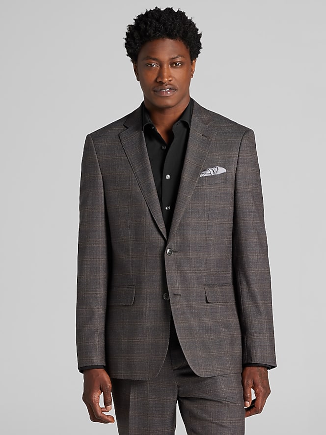 Joseph Abboud Classic Fit Plaid Suit Jacket